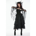 Dark In Love Gothic Deep-V Lace Bell Sleeve Cape
