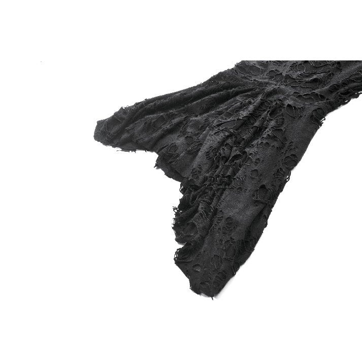 Dark in Love Nyx Distressed Shredded Hooded Poncho - DevilGothic DevilGothic