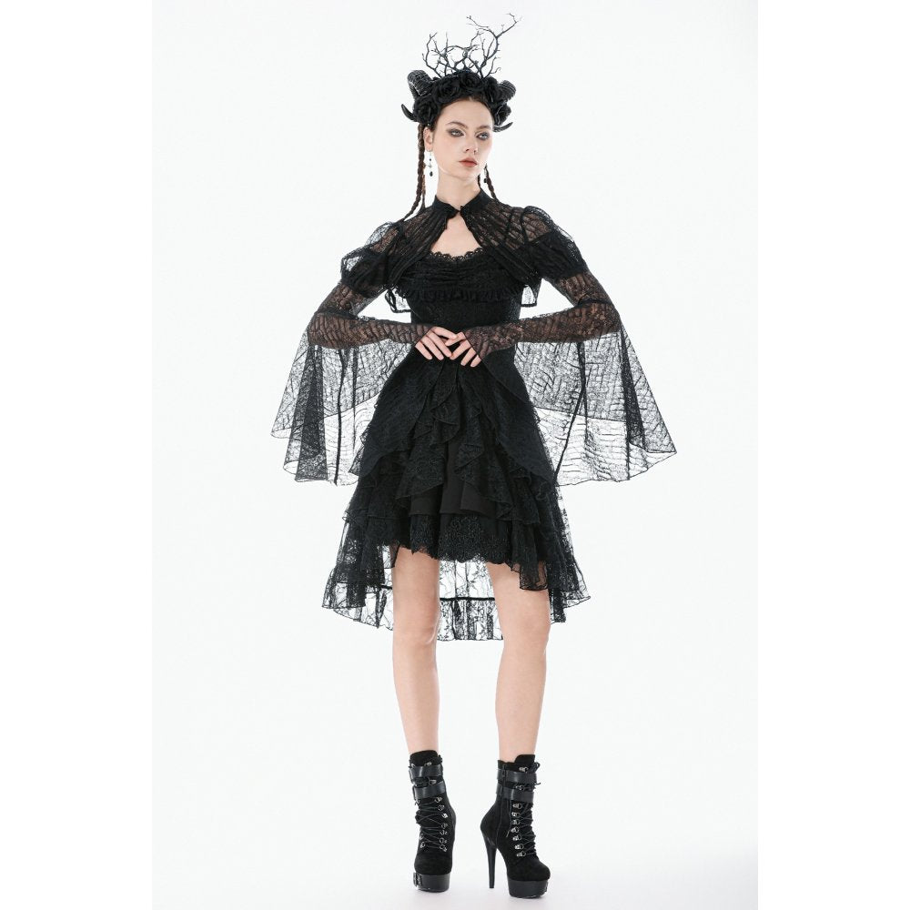 Dark in Love Elara Gothic Versatile Lace Shoulder Cape - DevilGothic DevilGothic