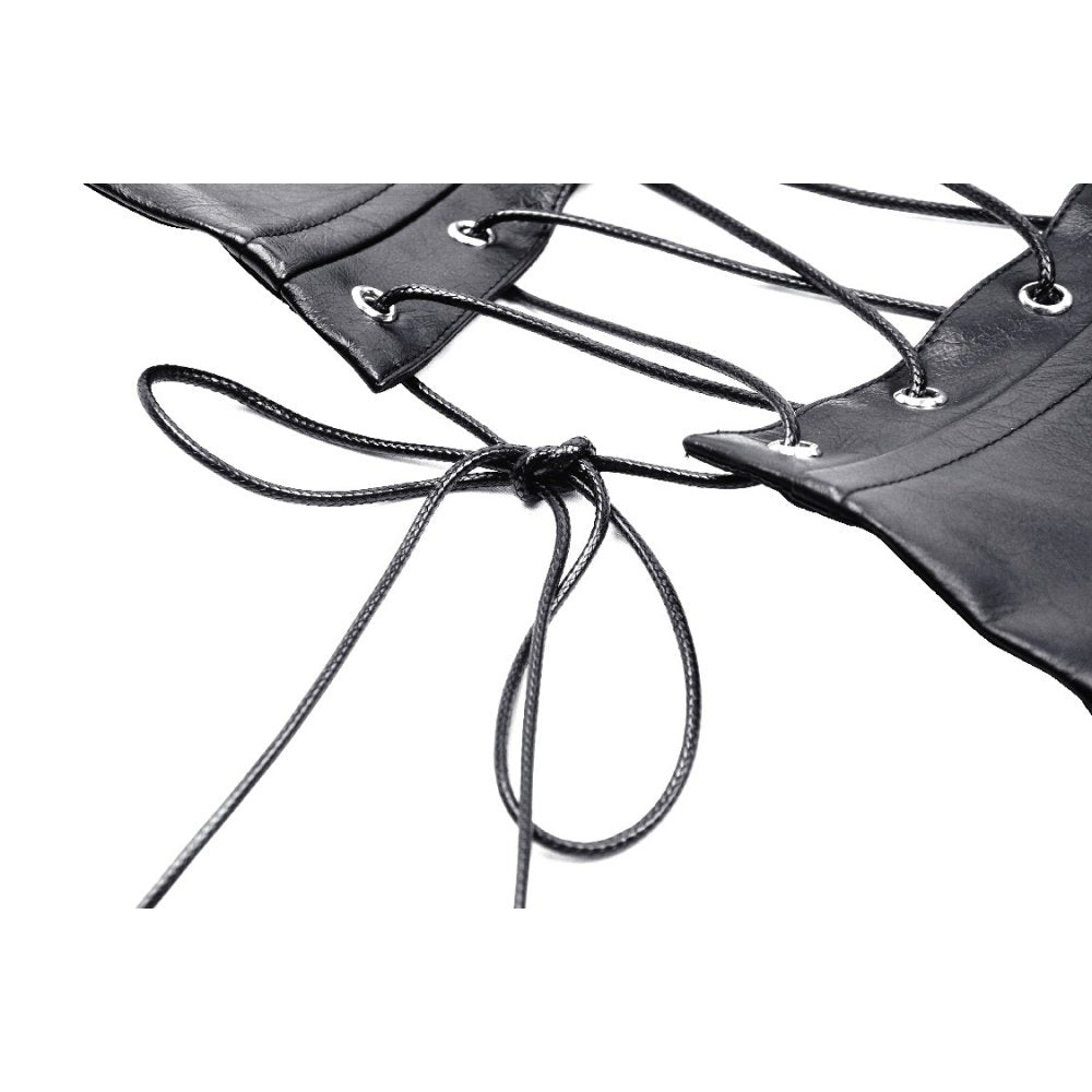 Dark in Love Elvira Faux Leather Layered Goth Waist Belt - DevilGothic DevilGothic