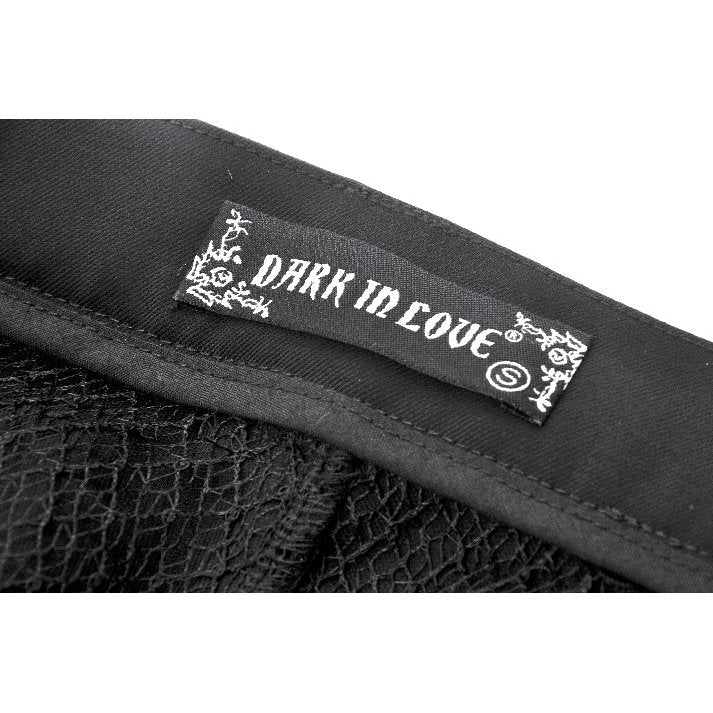 Dark in Love Lace-Up Layered Goth Convertible Flare Trousers or Shorts - DevilGothic DevilGothic