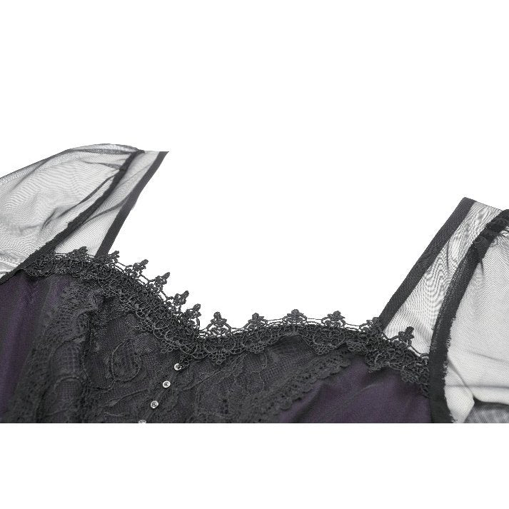 Dark in Love Lilith Bell Sleeve Gothic Maxi Dress - DevilGothic DevilGothic