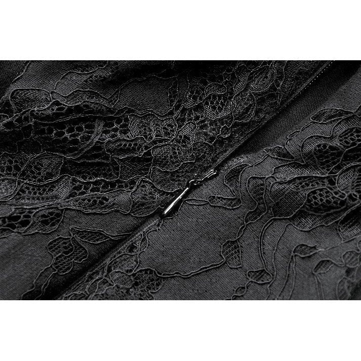 Dark in Love Morwenna Lace Gothic Maxi Dress in Black - DevilGothic DevilGothic