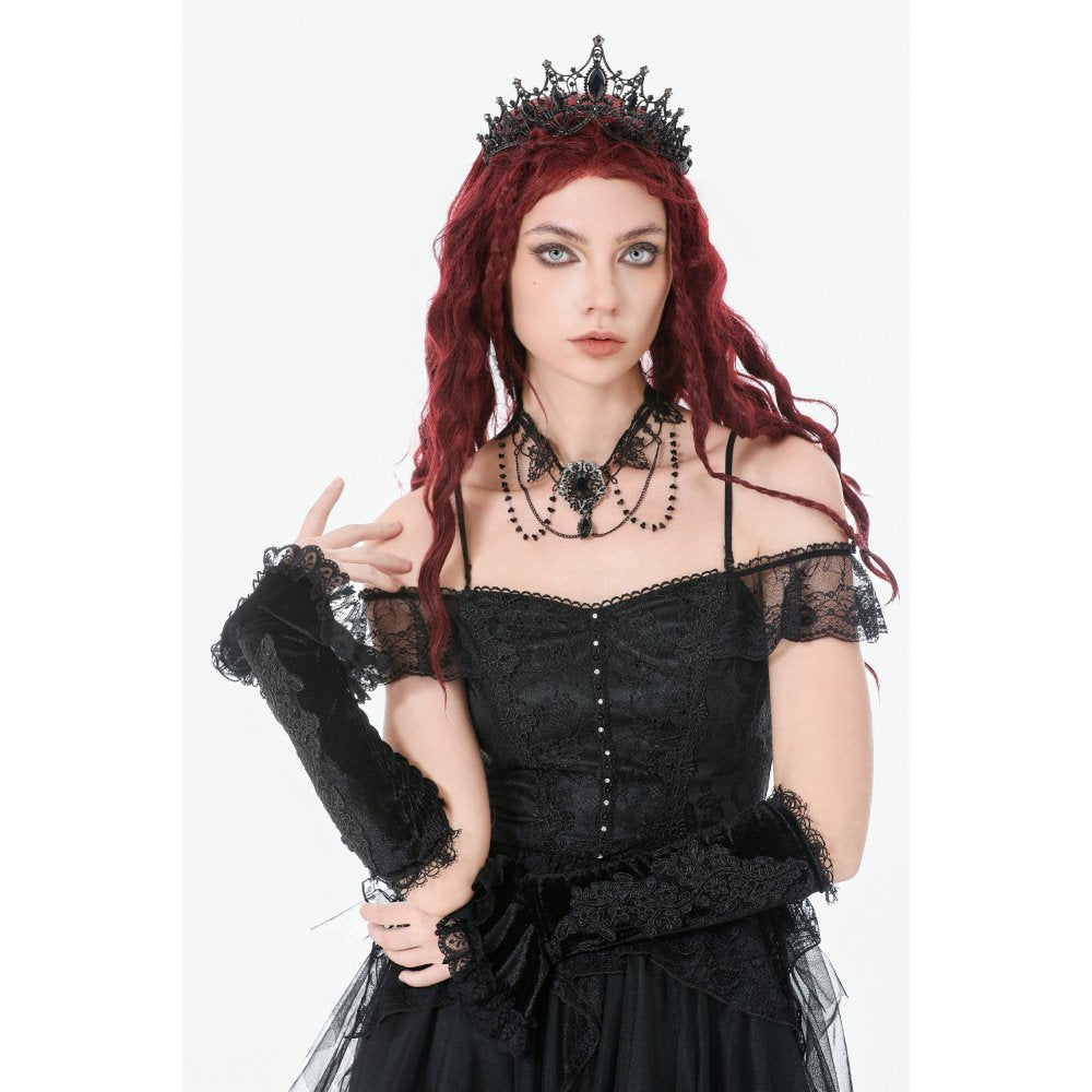 Dark in Love Lillian Victorian Lace Arm Warmers - DevilGothic DevilGothic