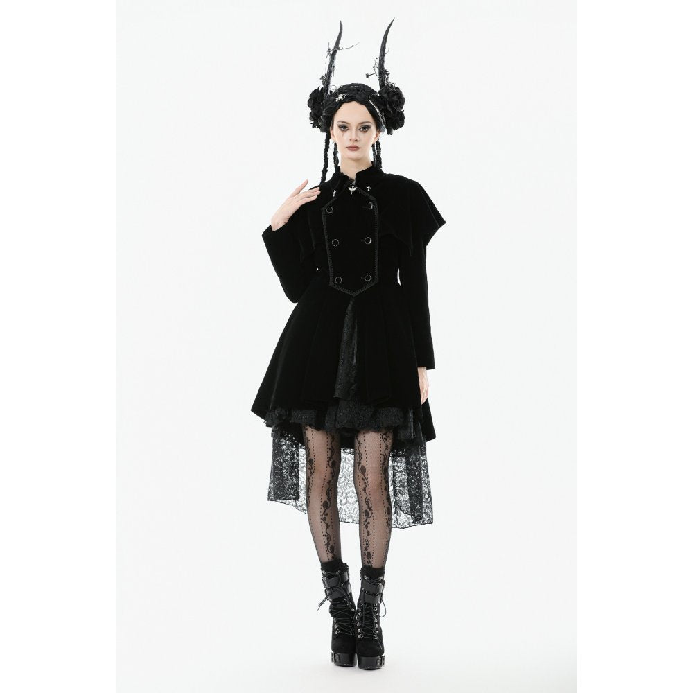 Dark in Love Lilith Officer Velvet Coat - DevilGothic DevilGothic