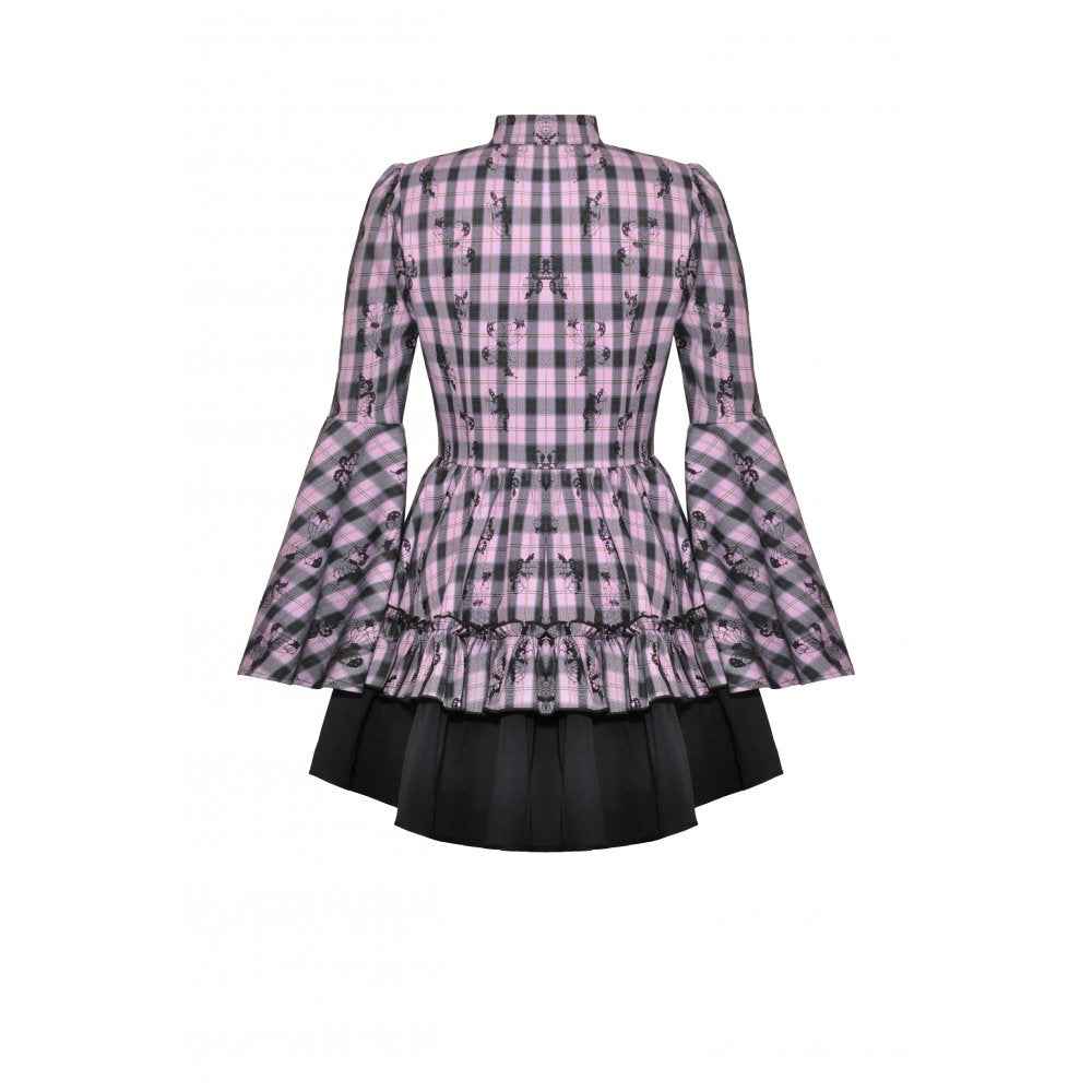 Dark in Love Ellery Big Pink Butterfly Doll Bell-Sleeve Dress
