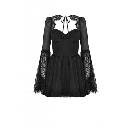 Dark in Love Greta Dark Mystique Gothic Lace-Up Mesh Dress