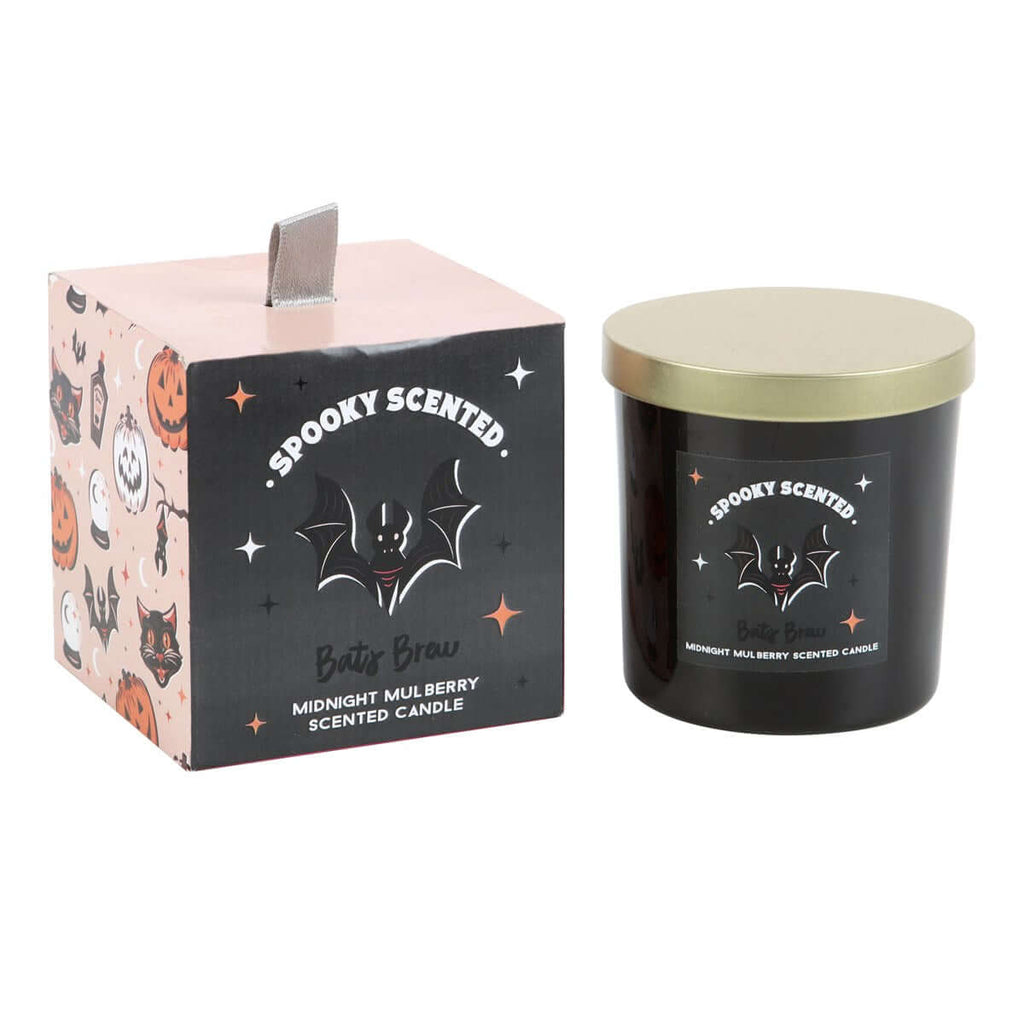 Gothic Gifts Bats Brew Midnight Mulberry Candle - DevilGothic DevilGothic