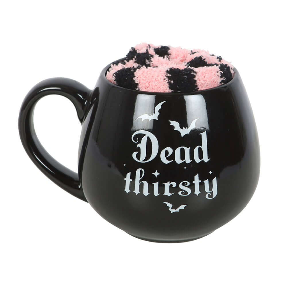 Gothic Gifts Dead Thirsty Mug and Socks Set