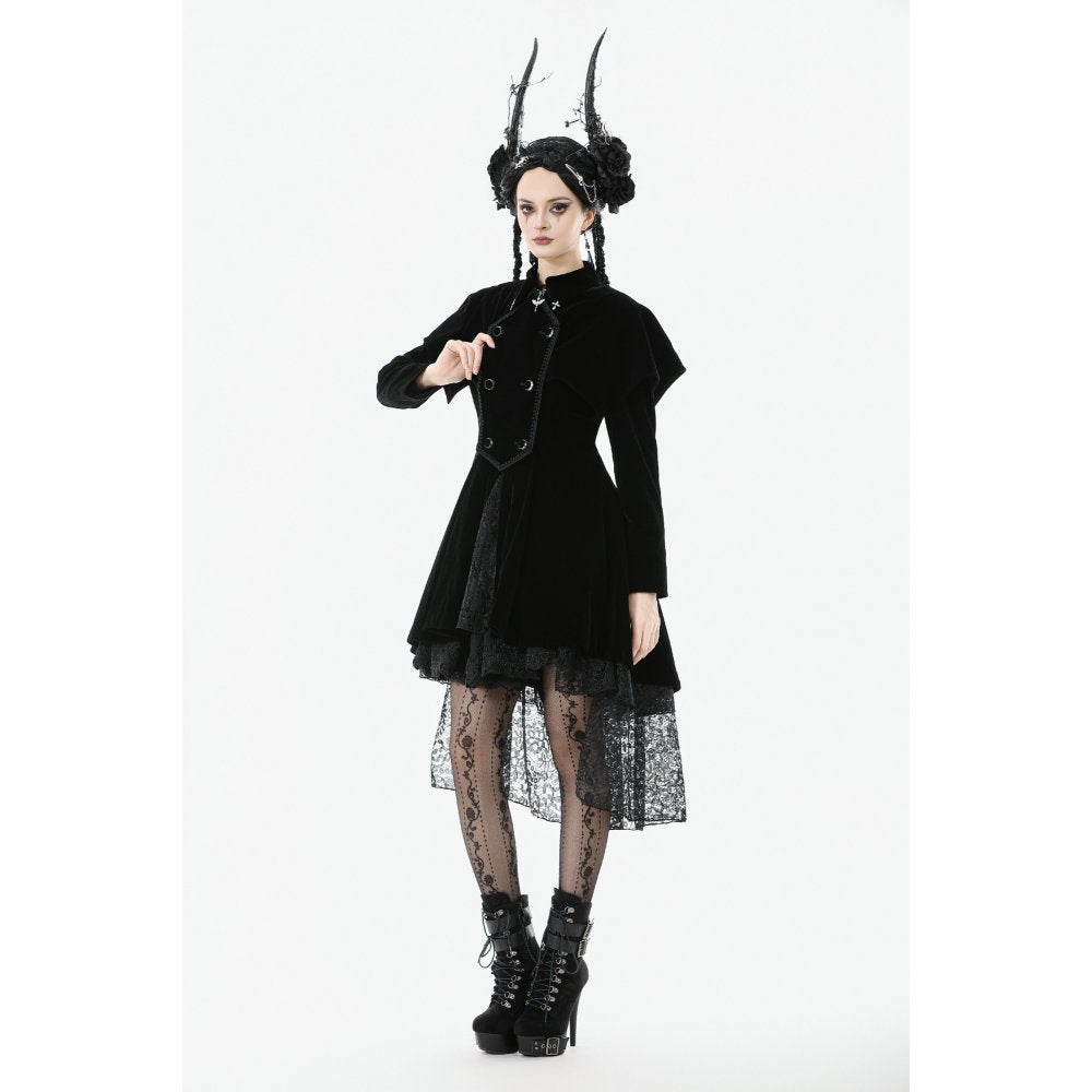 Dark in Love Lilith Officer Velvet Coat - DevilGothic DevilGothic