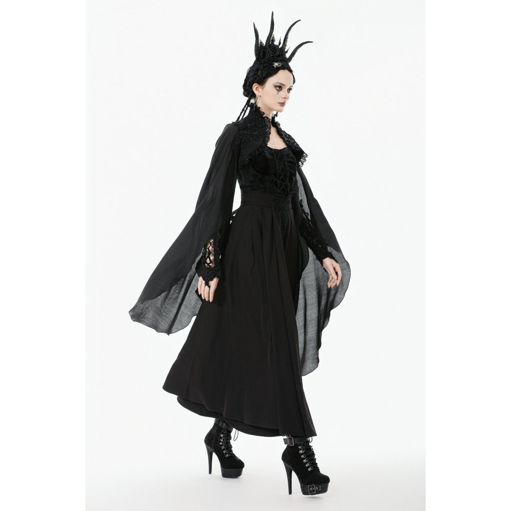 Dark in Love Erzsébet Dramatic Lace Gothic Cape Shrug - DevilGothic DevilGothic