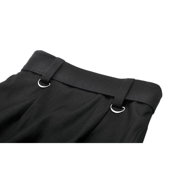 Dark in Love Chain Belt Layered Goth Skirt in Black - DevilGothic DevilGothic