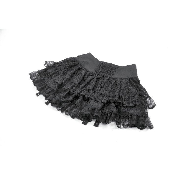 Dark in Love Astrid Lace Buckle Skirt - DevilGothic DevilGothic