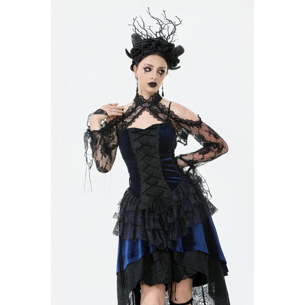 Dark in Love Thalassa Floral Lace Draped Arm Sleeves - DevilGothic DevilGothic