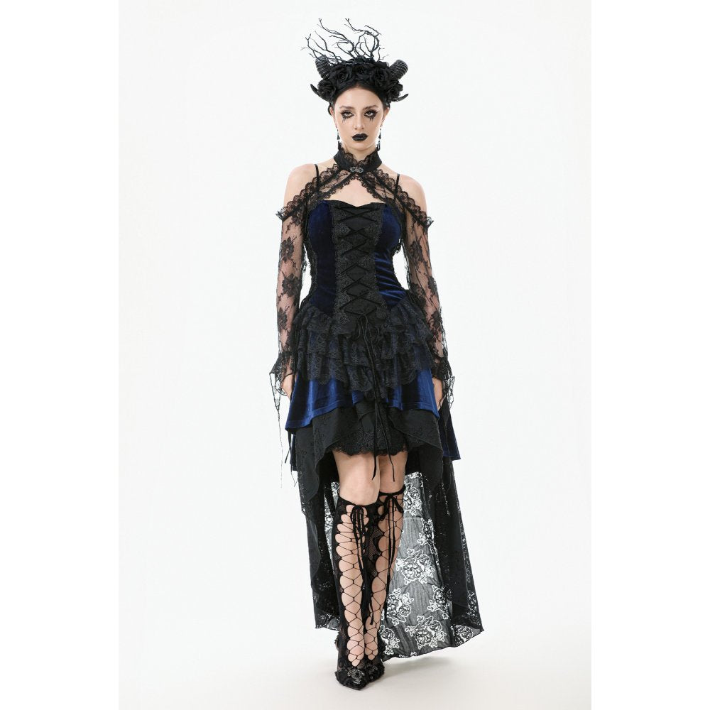 Dark in Love Thalassa Floral Lace Draped Arm Sleeves - DevilGothic DevilGothic