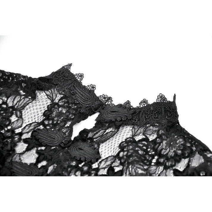 Dark in Love Morwenna Gothic Lace Ruffle Capelet - DevilGothic DevilGothic