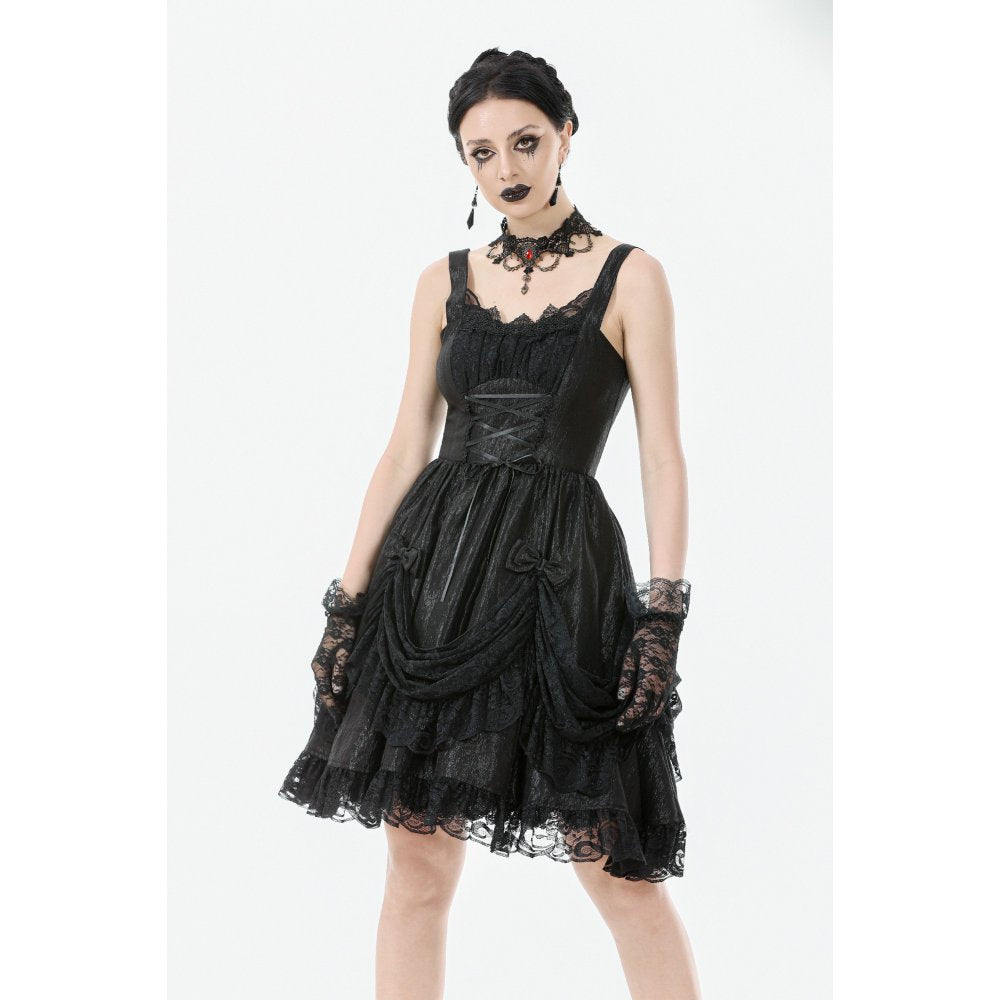 Dark in Love Shadow Lament Ruched Lolita Dress - DevilGothic DevilGothic