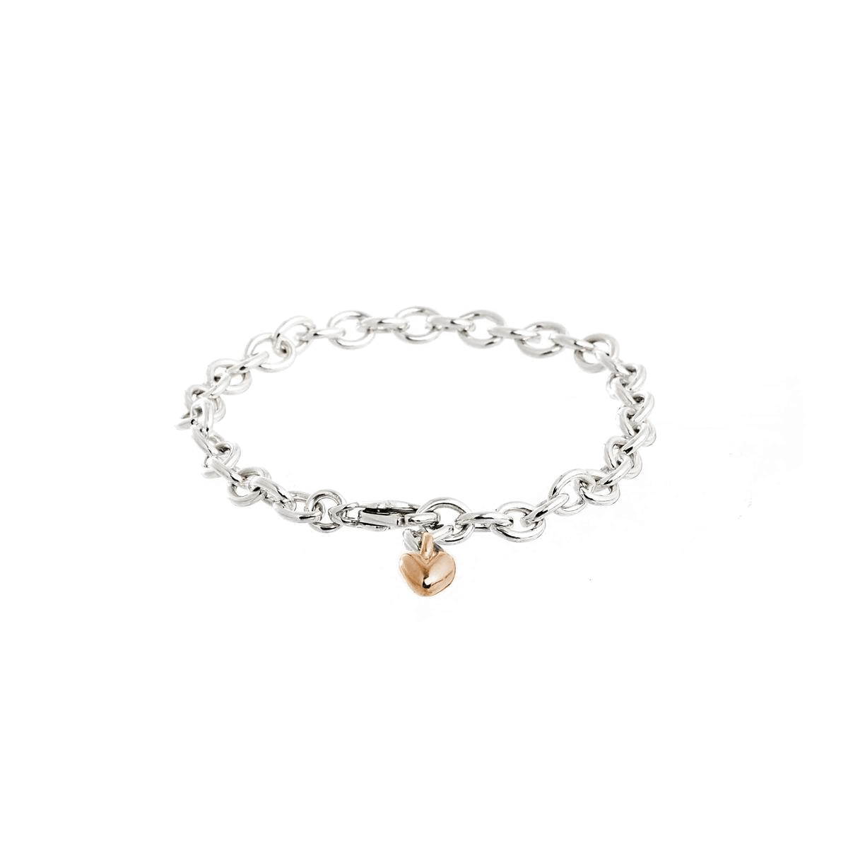 Mini Lifetime Rose Gold Heart Charm Bracelet