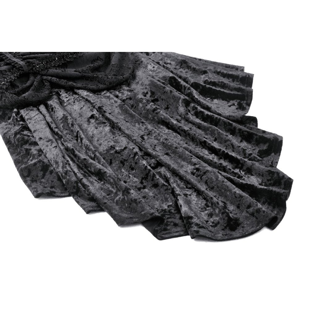 Dark in Love Seraphina Velvet Lace Goth Dress - DevilGothic DevilGothic