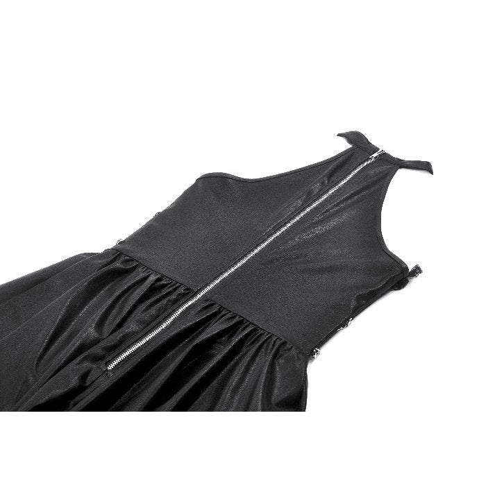 Dark in Love Valentina Red Velvet Mesh Panel Goth Dress - DevilGothic DevilGothic