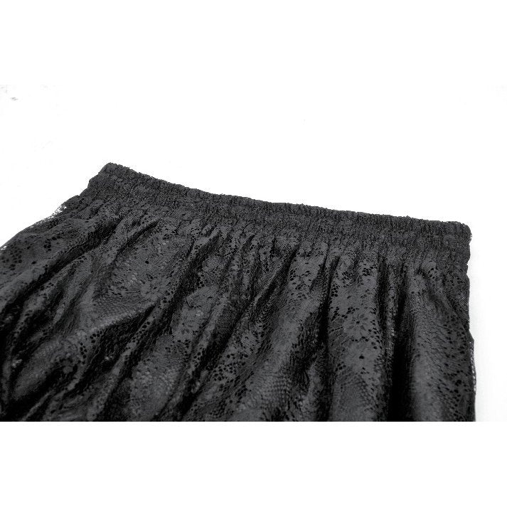 Dark in Love Sabina High-Low Sheer Lace Skirt - DevilGothic DevilGothic