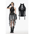 Dark in Love Bondage Mesh Panel Buckle Top - DevilGothic DevilGothic