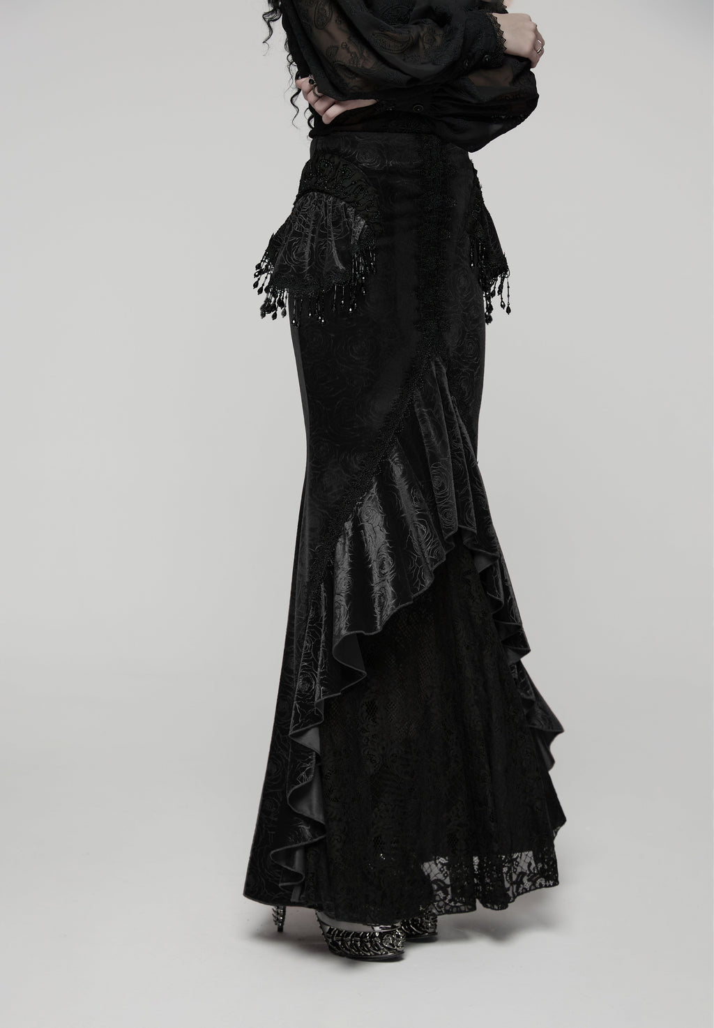 Punk Rave Goth Gorgeous Fishtail Skirt - DevilGothic DevilGothic