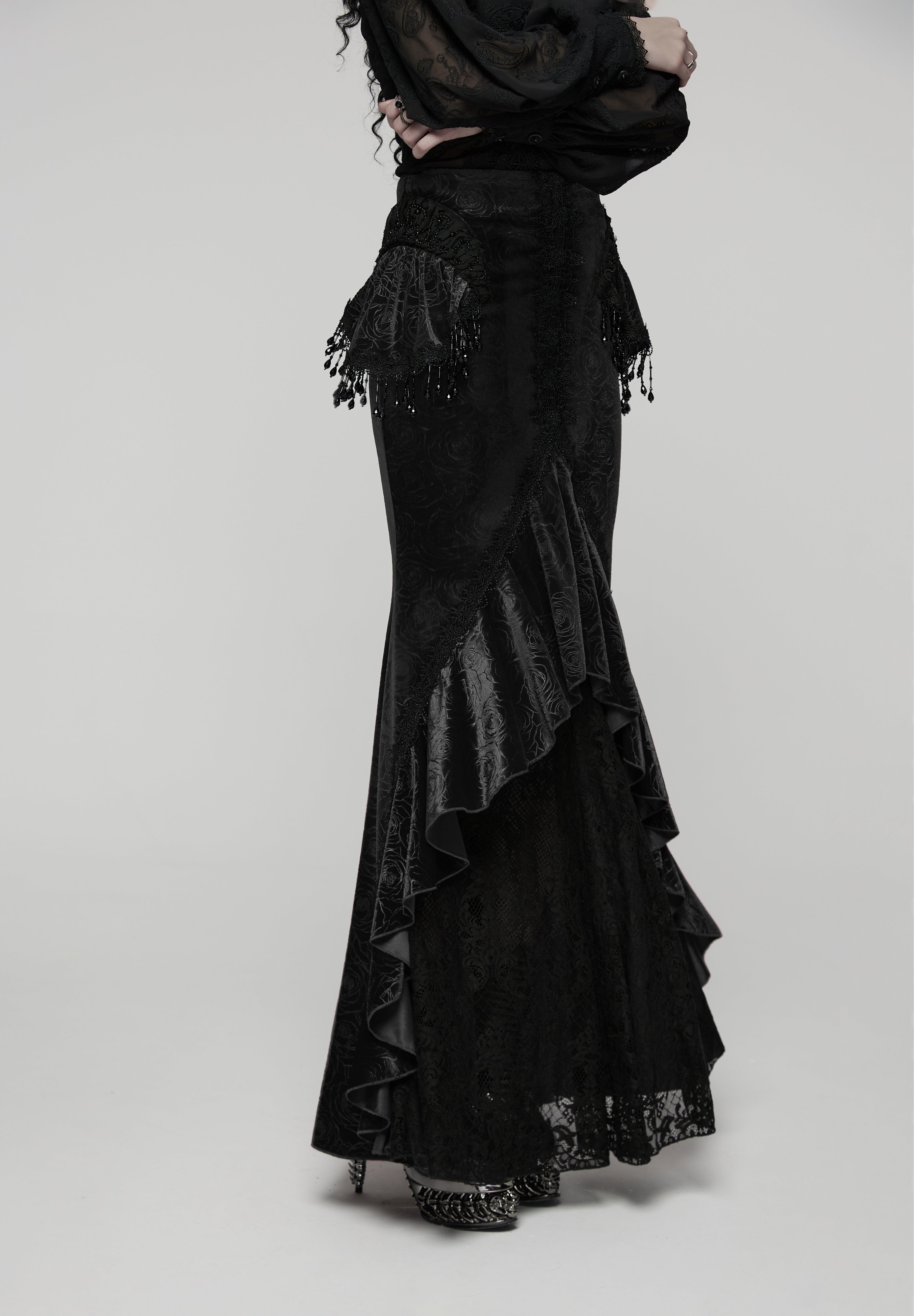 Punk Rave Goth Gorgeous Fishtail Skirt - DevilGothic DevilGothic
