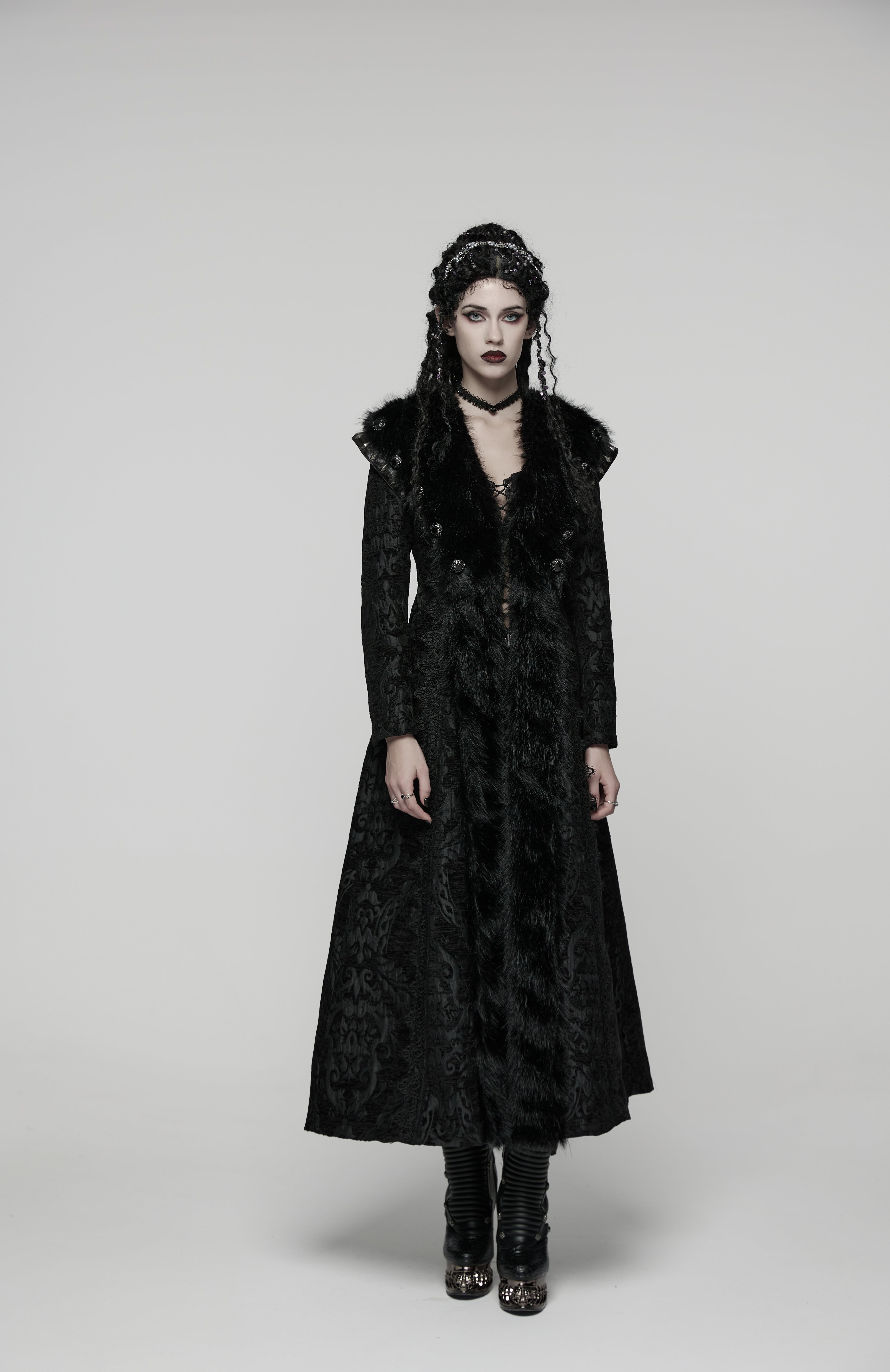 Punk Rave Goth Gorgeous Plush Coat - DevilGothic DevilGothic