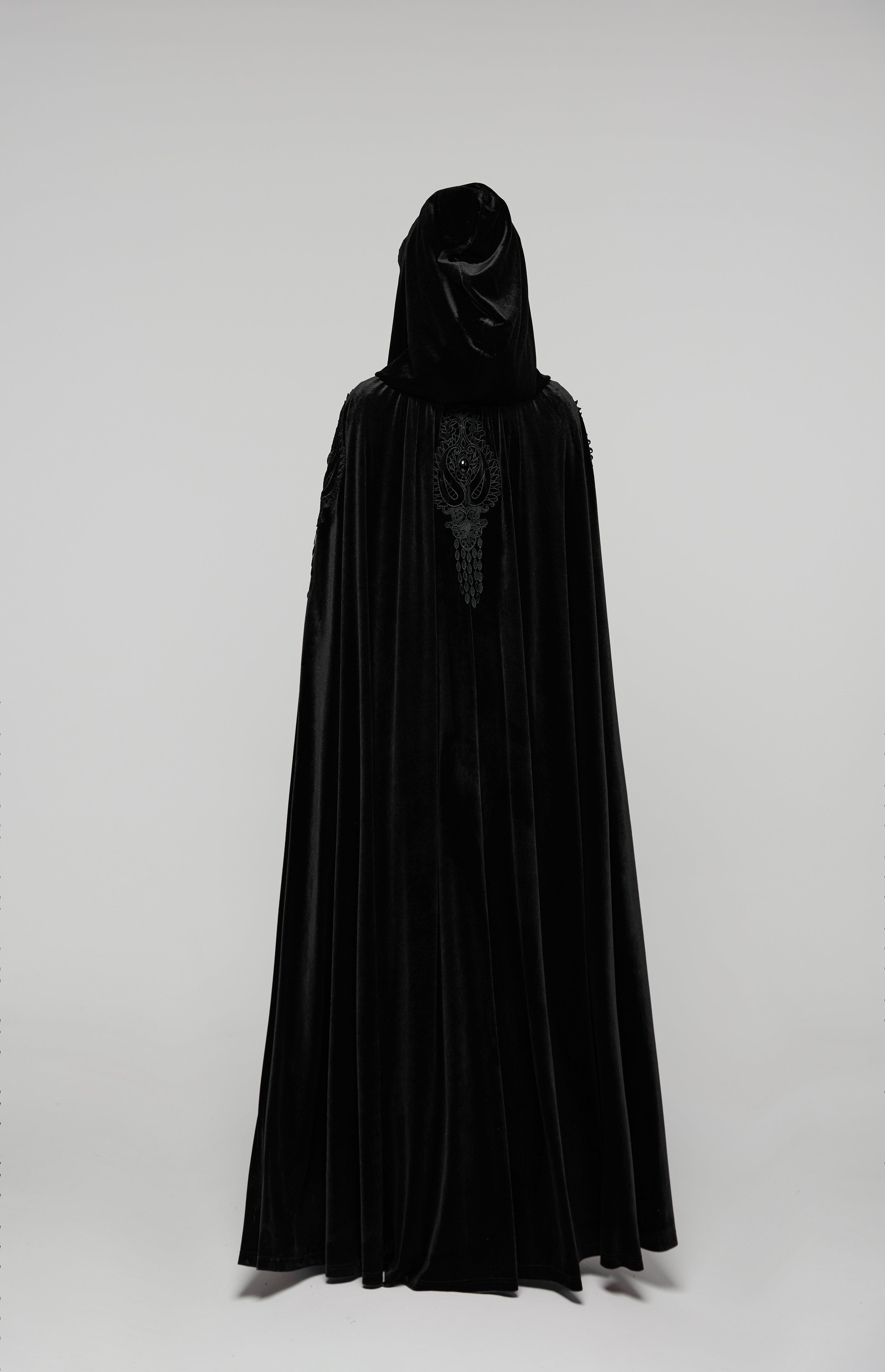 Punk Rave Goth Velvet Cloak – Black - DevilGothic DevilGothic