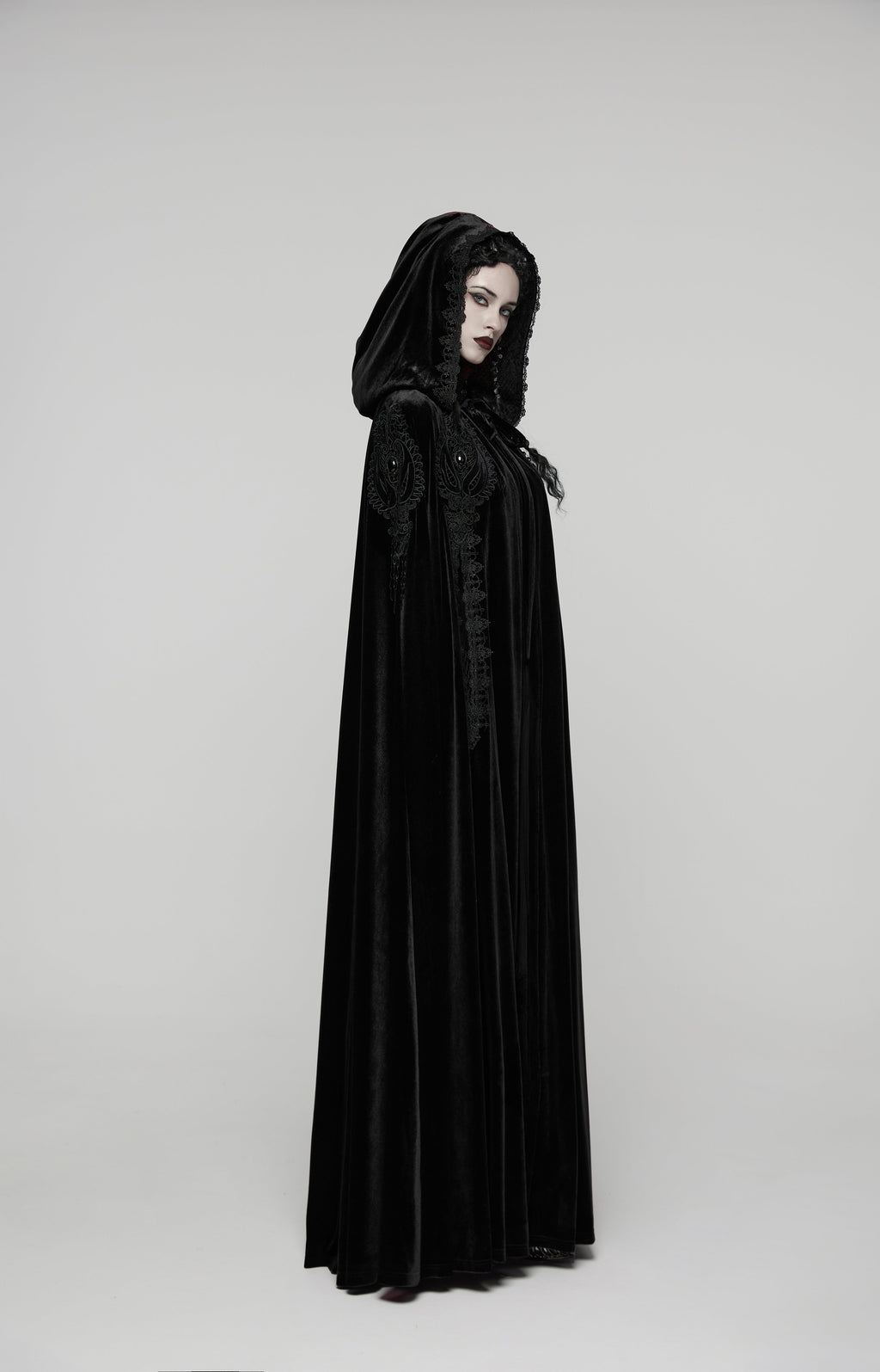 Punk Rave Goth Velvet Cloak – Black - DevilGothic DevilGothic