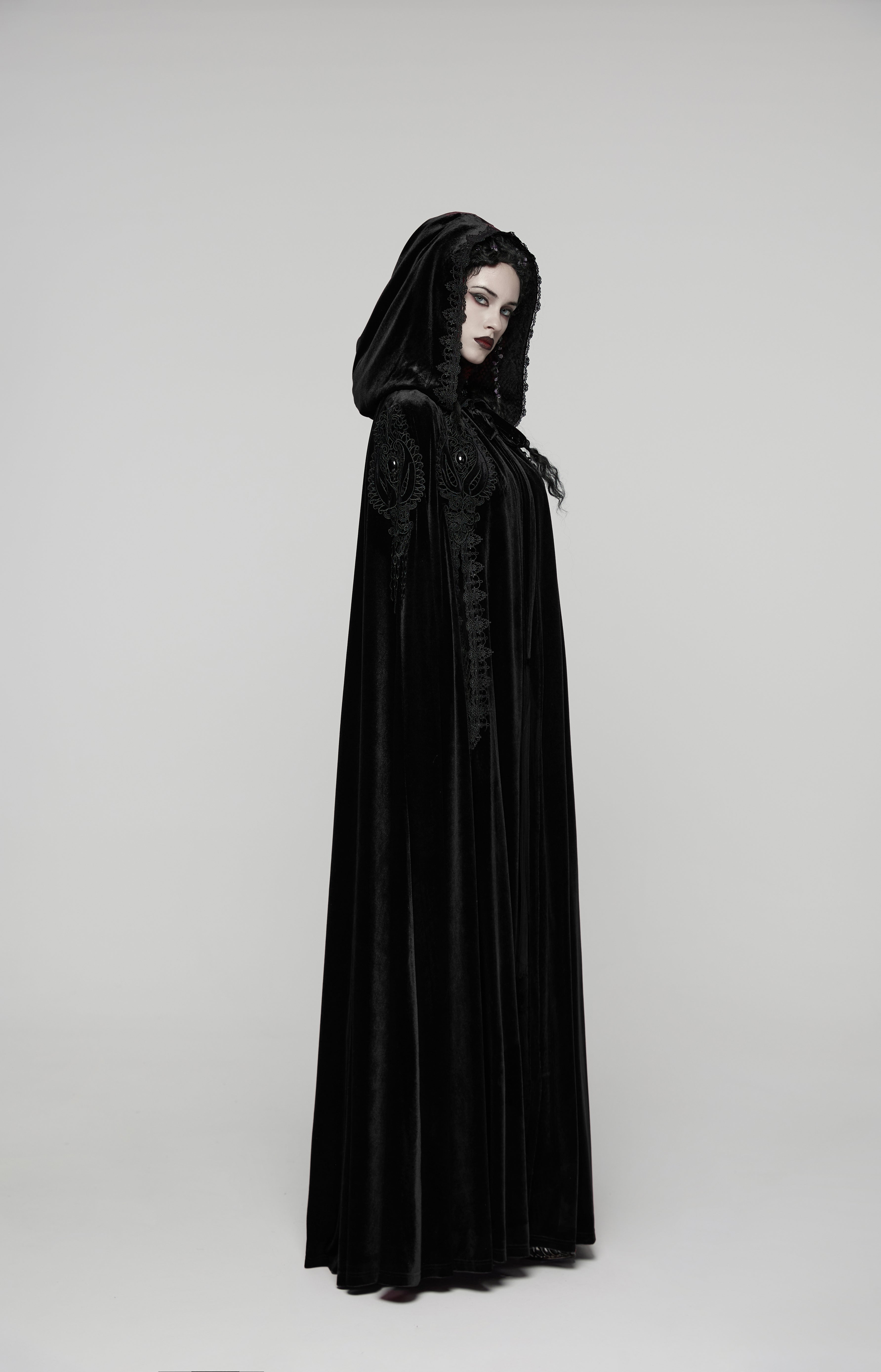 Punk Rave Goth Velvet Cloak – Black - DevilGothic DevilGothic