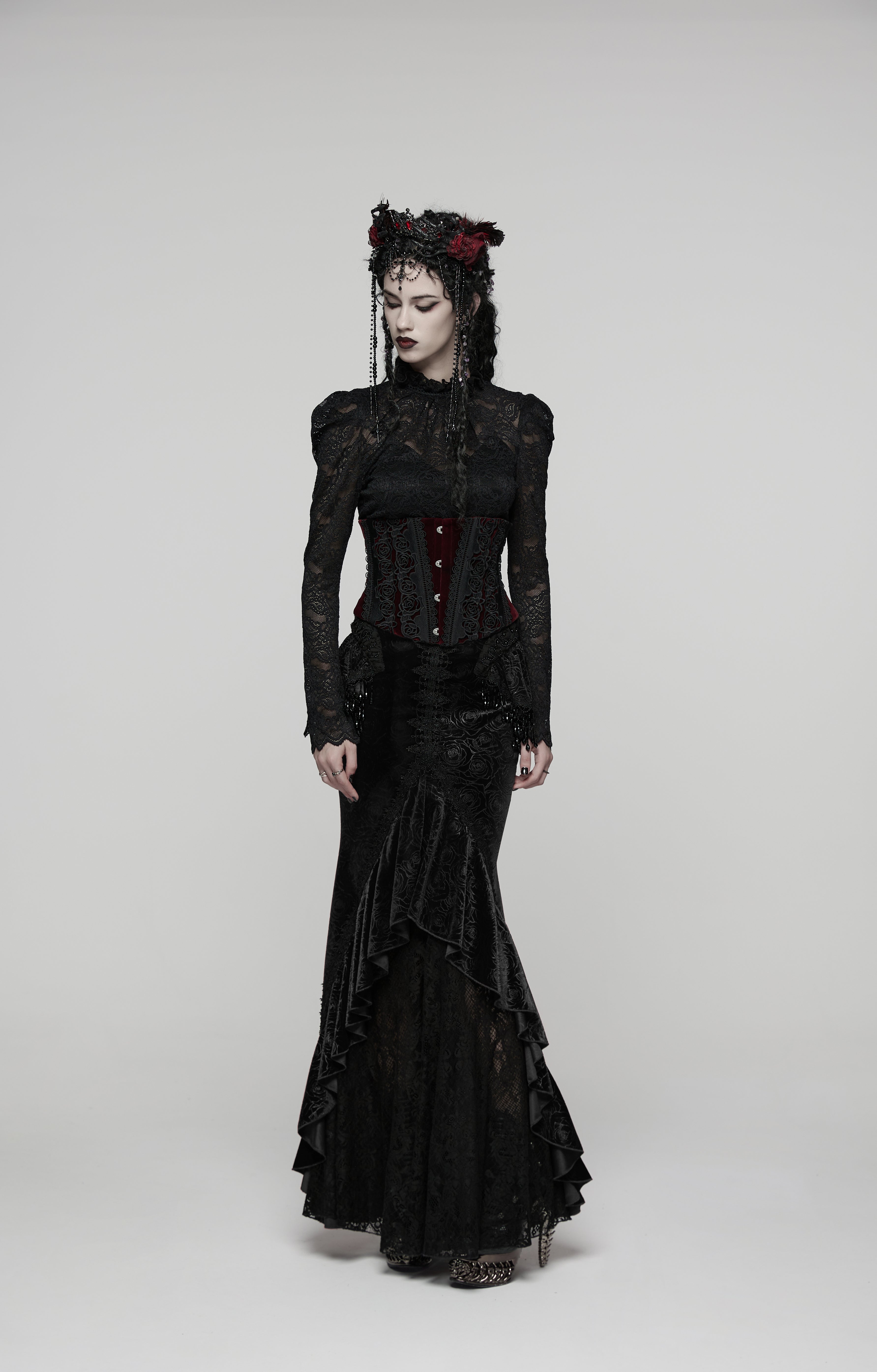 Punk Rave Goth Gorgeous Fishtail Skirt - DevilGothic DevilGothic