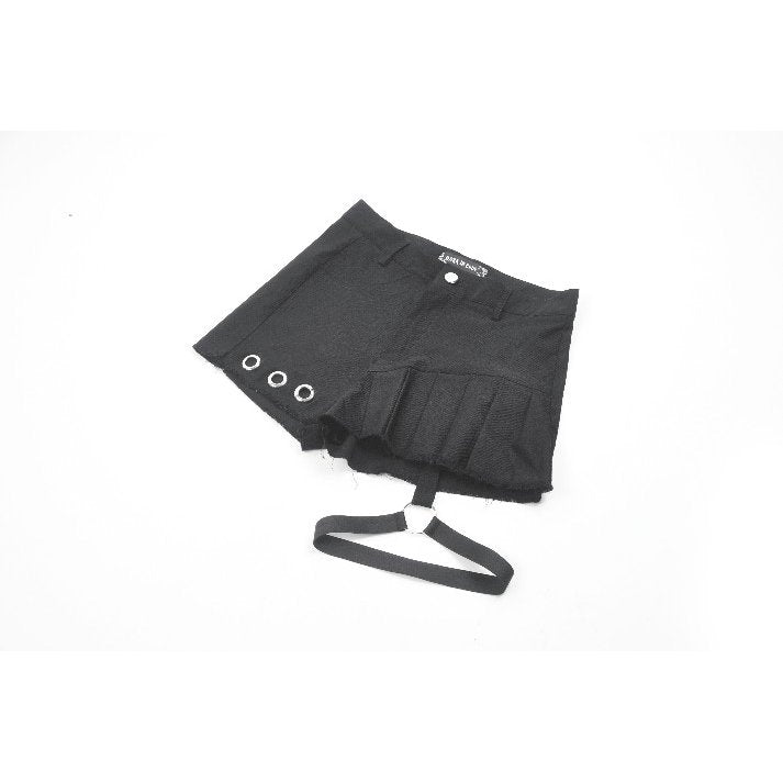 Dark in Love Gwen Pleated Garter Shorts - DevilGothic DevilGothic
