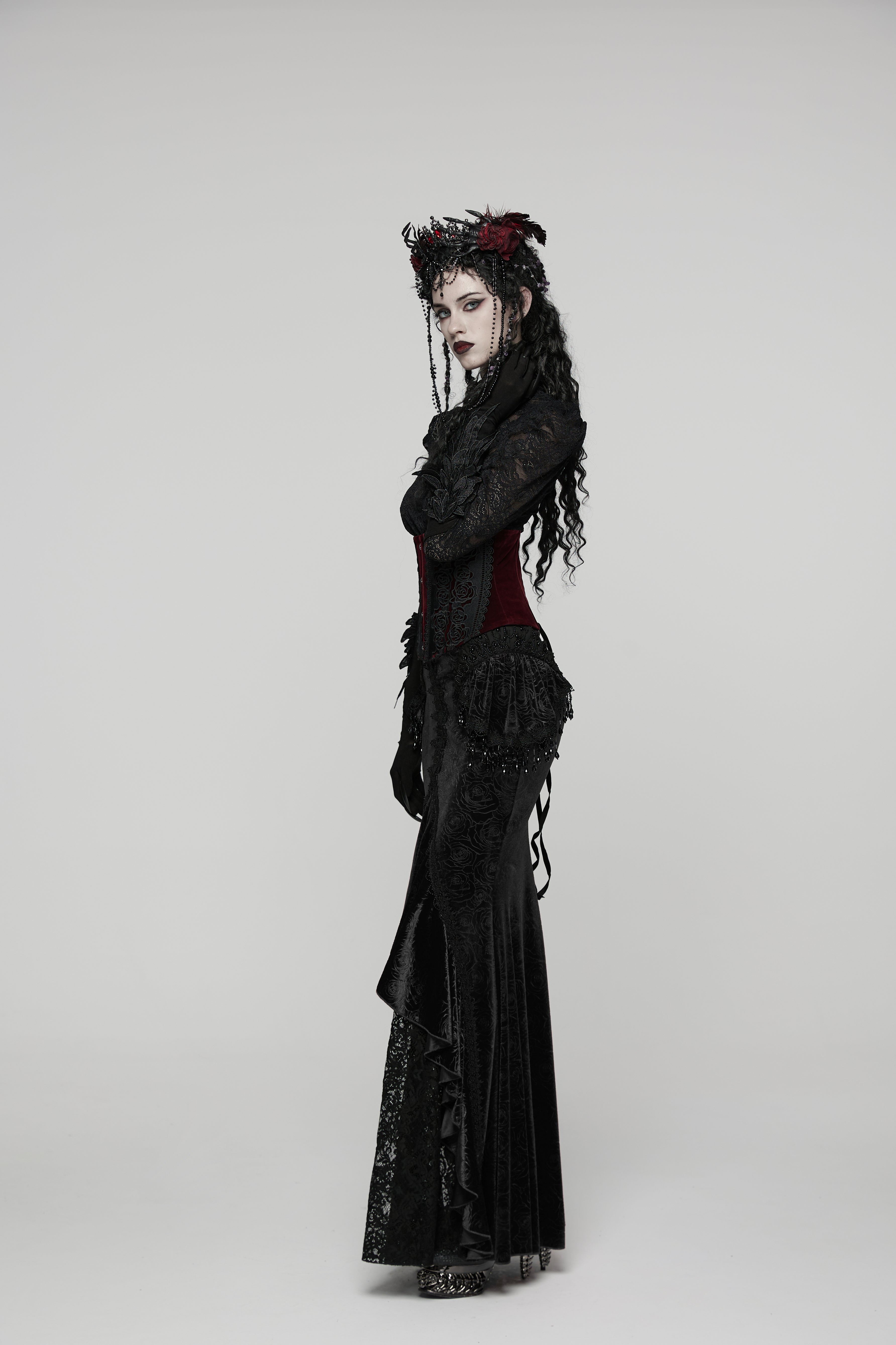 Punk Rave Goth Gorgeous Fishtail Skirt - DevilGothic DevilGothic