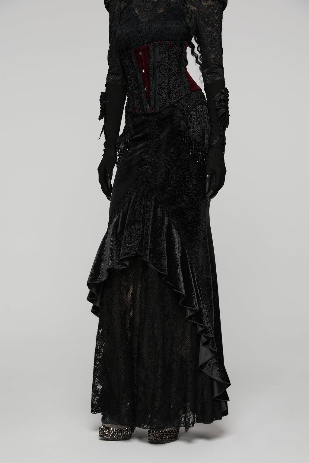 Punk Rave Goth Gorgeous Fishtail Skirt - DevilGothic DevilGothic