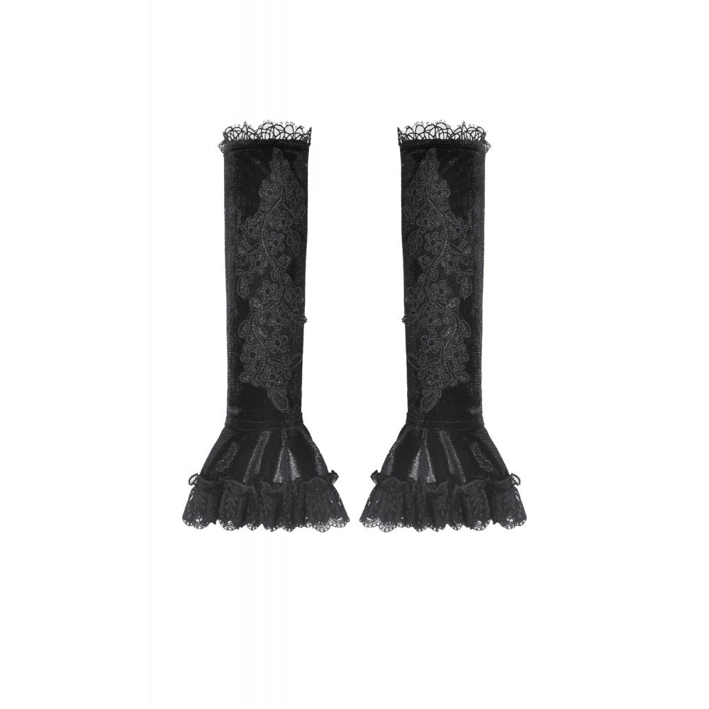 Dark in Love Lillian Victorian Lace Arm Warmers - DevilGothic DevilGothic