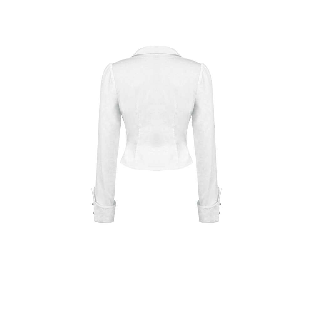 Dark in Love Queeny White Gothic Demon Shirt - DevilGothic DevilGothic
