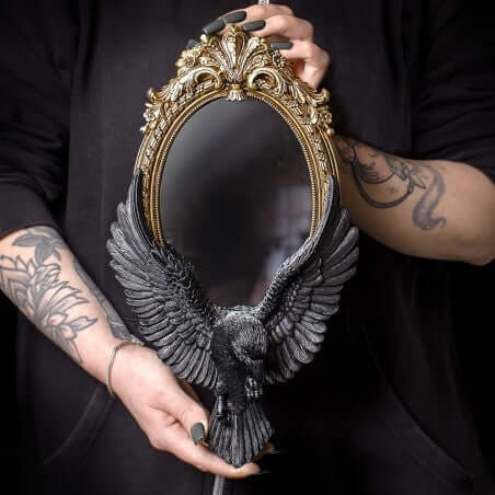Alchemy Gothic Raven's Gaze Wall Mirror - DevilGothic DevilGothic
