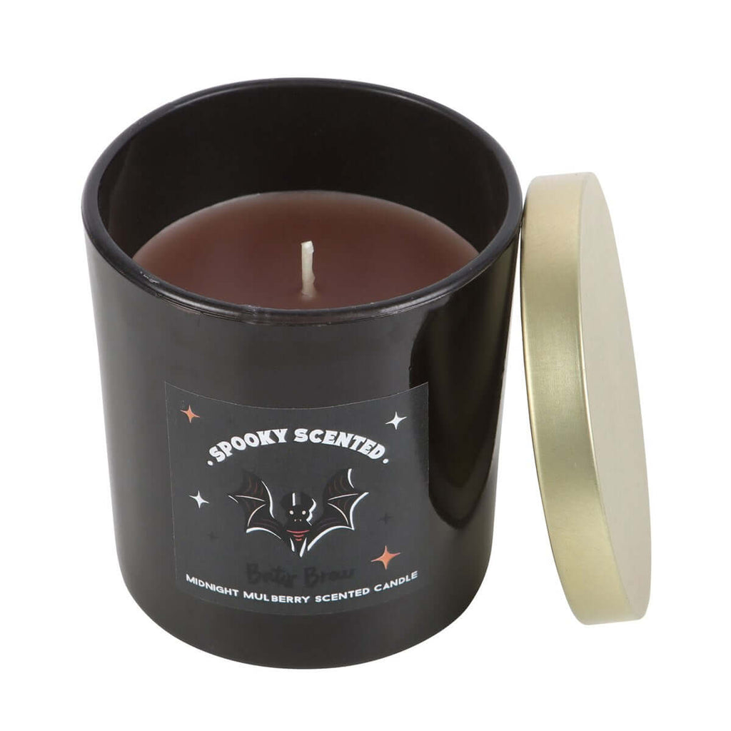 Gothic Gifts Bats Brew Midnight Mulberry Candle - DevilGothic DevilGothic