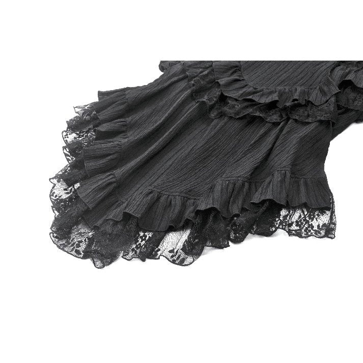 Dark in Love Cordelia Gothic High-Low Layered Skort - DevilGothic DevilGothic