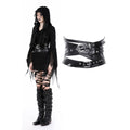 Dark in Love Elvira Faux Leather Layered Goth Waist Belt - DevilGothic DevilGothic