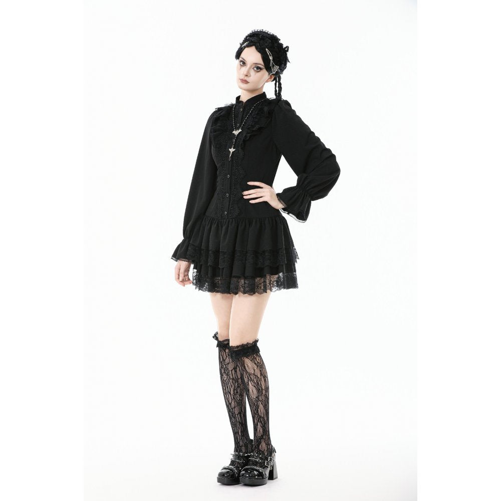 Dark in Love Desdemona Victorian Mini Dress - DevilGothic DevilGothic