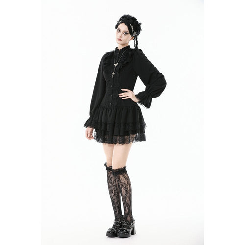 Dark in Love Desdemona Victorian Mini Dress - DevilGothic DevilGothic