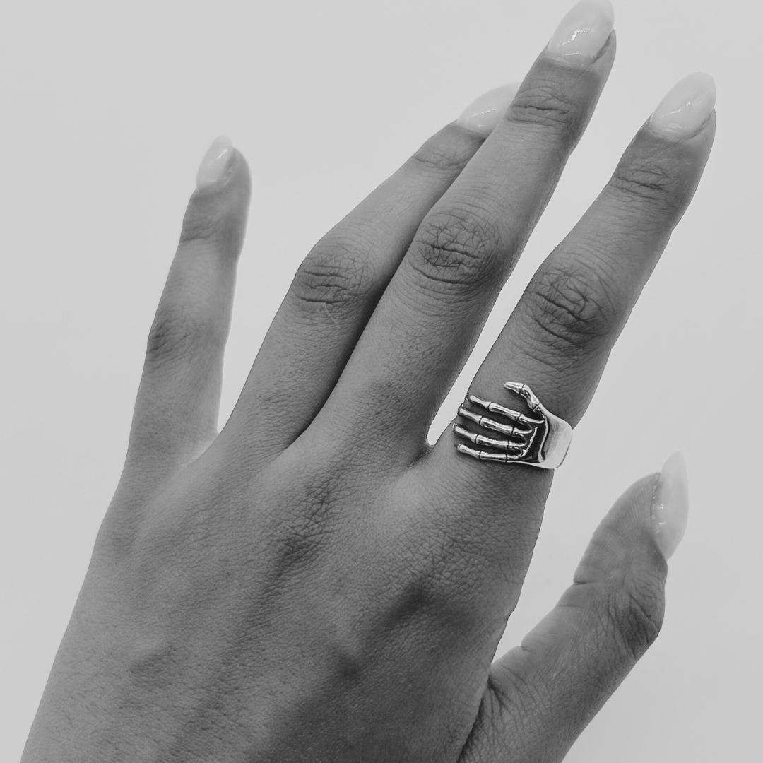 Sterling Silver Skeleton Hand Ring