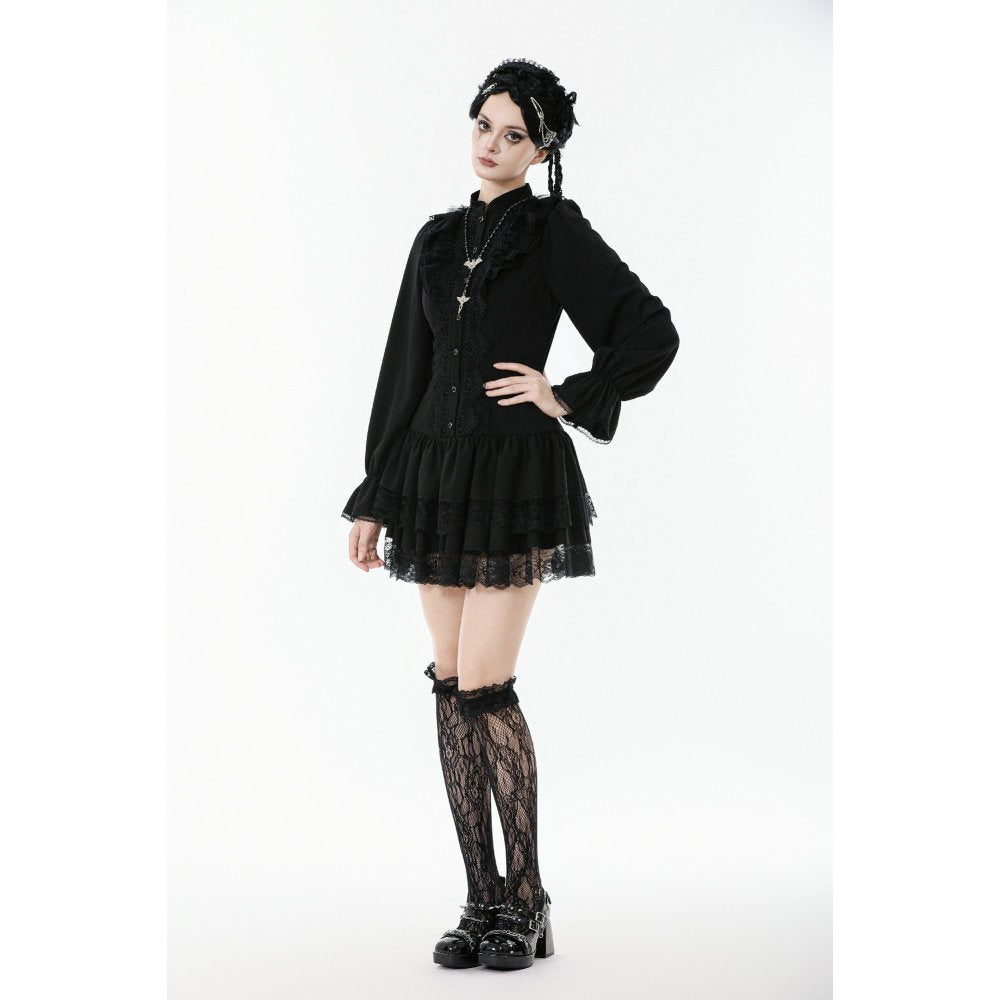 Dark in Love Desdemona Victorian Mini Dress - DevilGothic DevilGothic