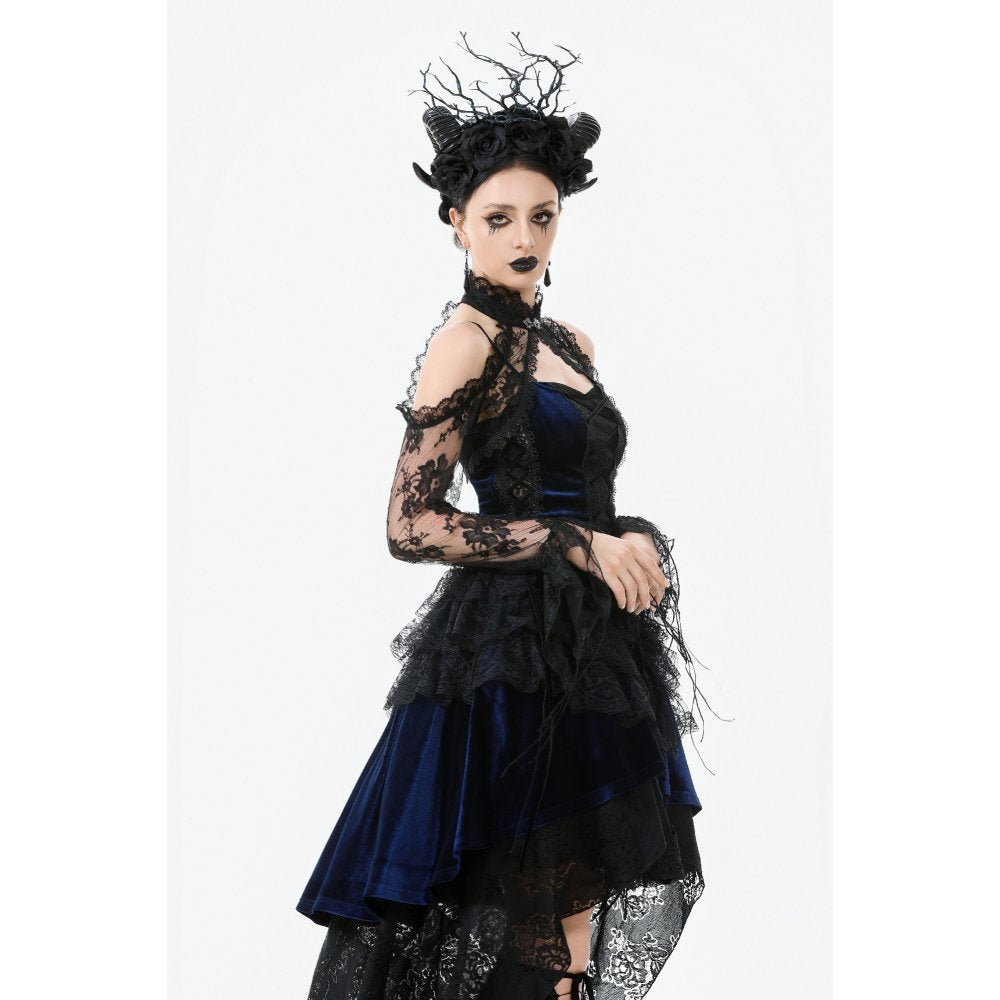 Dark in Love Thalassa Floral Lace Draped Arm Sleeves - DevilGothic DevilGothic