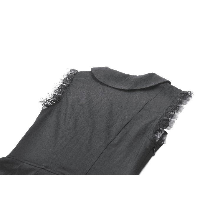 Dark In Love Gwendolyn Lace Panel Goth Mini Dress in Black - DevilGothic DevilGothic