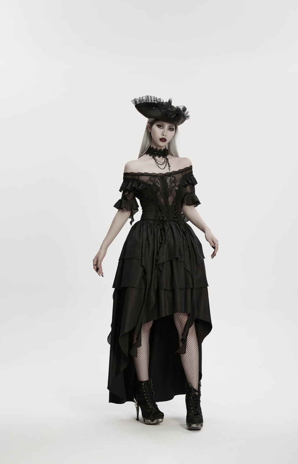 Punk Rave Goth Imprisoned Beast Bone Pirate Hat - DevilGothic DevilGothic