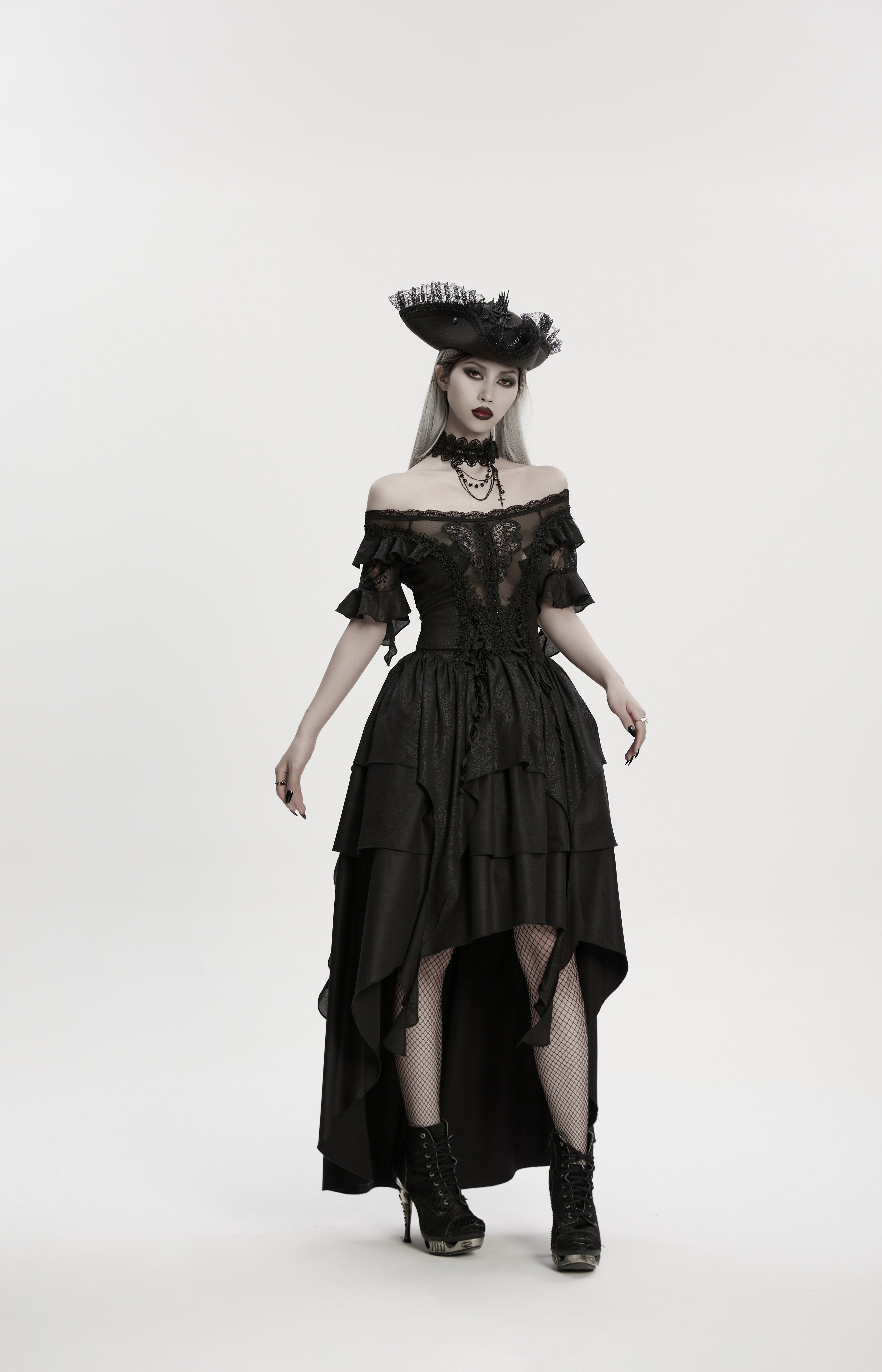Punk Rave Goth Imprisoned Beast Bone Pirate Hat - DevilGothic DevilGothic